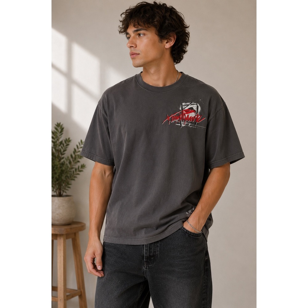 Y2K Tony Hawk T-Shirt‎ Mens XL Grey Grunge Goth Cyber Skate Emo Affliction |G1